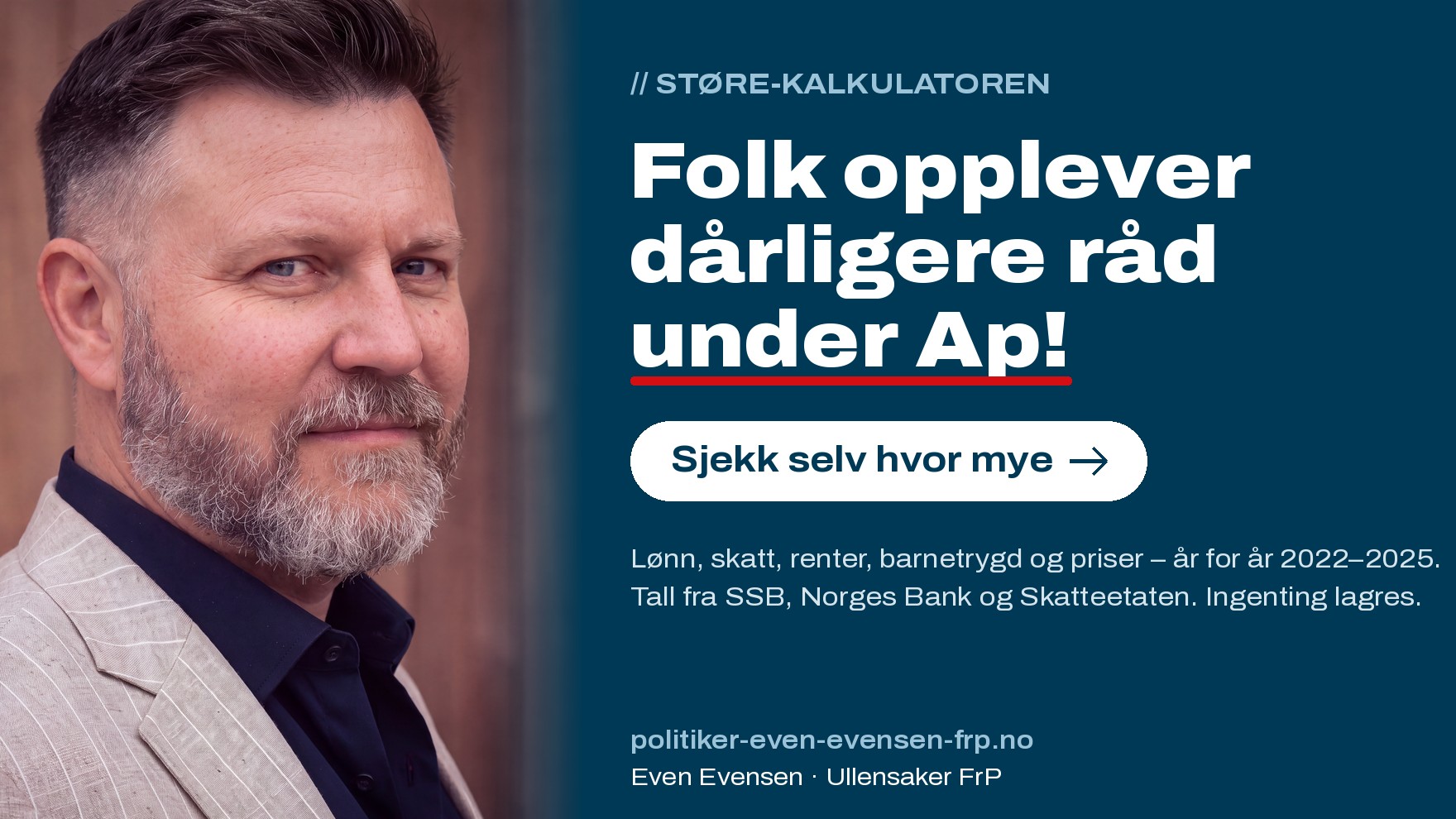 Støre-kalkulatoren: Folk opplever dårligere råd under Ap! Sjekk selv hvor mye.